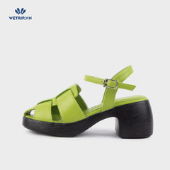 Sandal Cao Gót KUMOO Anisa Fisherman Sandal (Matcha) SDCG-KUMO-010-D