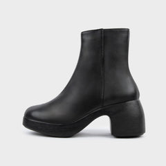 Boots lửng cao gót KUMOO DARA (Đen) BL-DX-KUMO-003-A