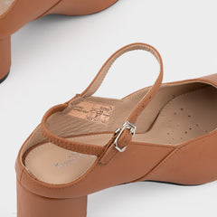 Giày Cao Gót Kumoo Jennie Heels (Nâu) Mã GCG-KUMO-017-B