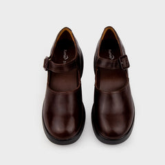 Giày Cao Gót KUMO - MARY BLOCK HEEL (Nâu) GCG-KUMO-014