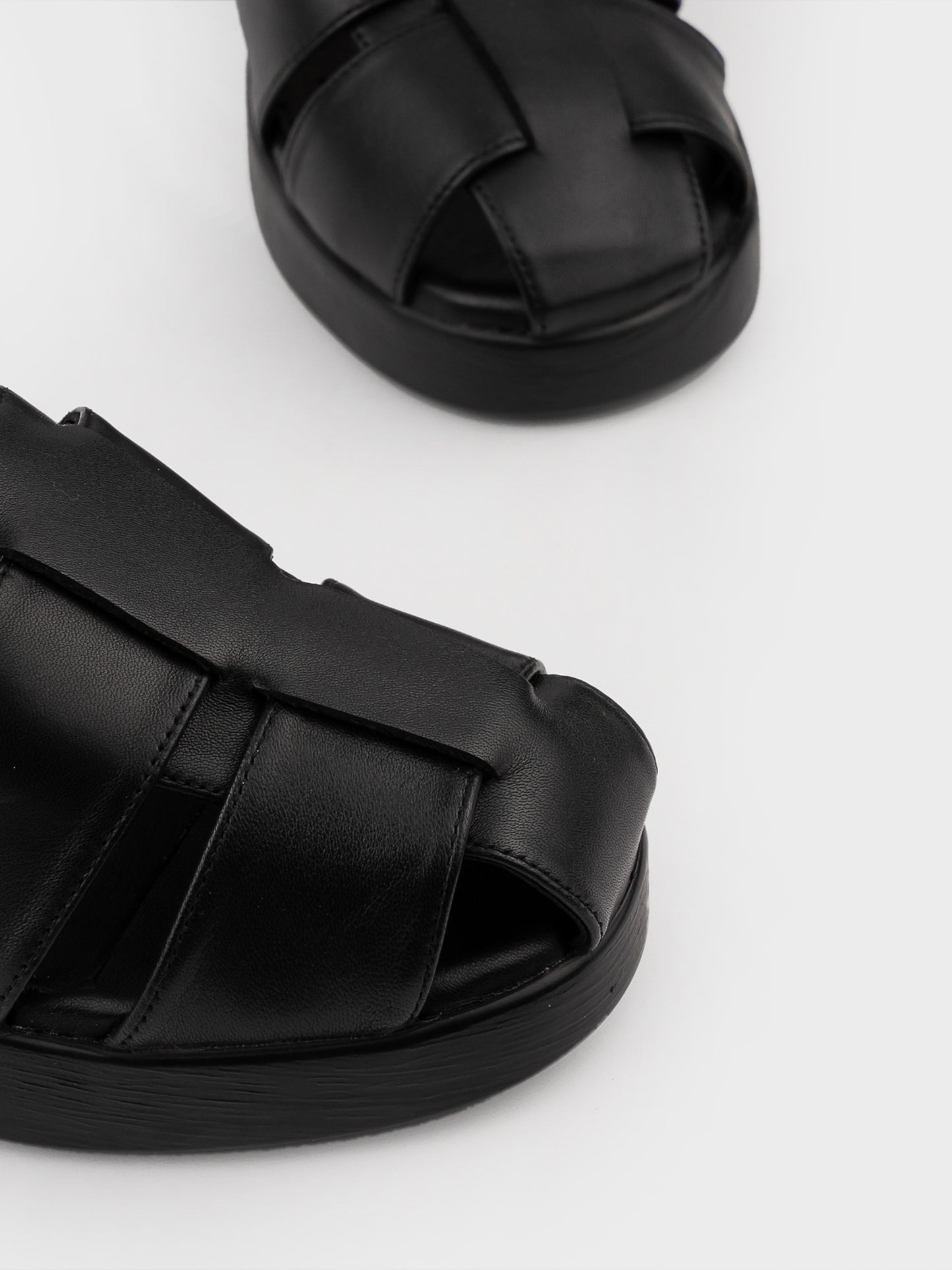 Sandal Cao Gót KUMOO ANISA Fisherman Sandal Đen