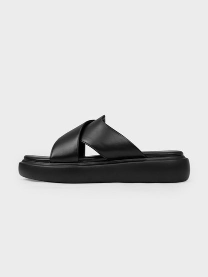 Sandals Kumoo Cross strap Đen