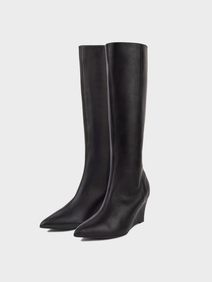Boots đầu gối đế xuồng KUMOO - IRIS HEELS