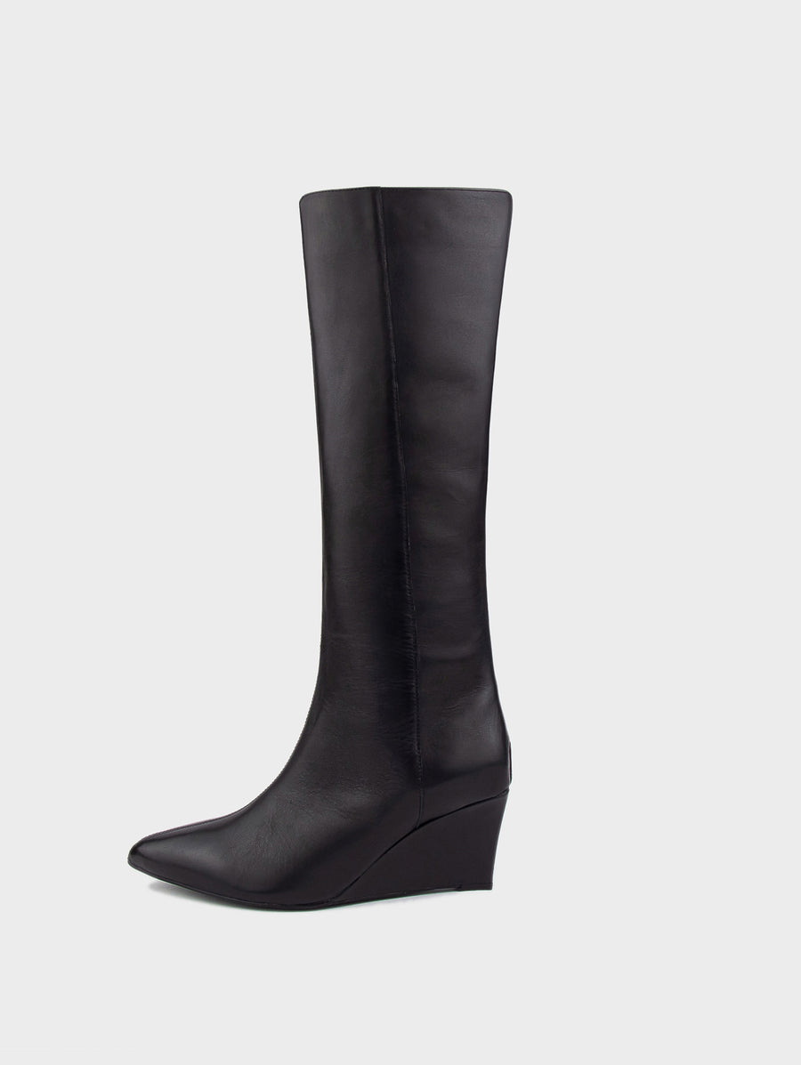 Boots đầu gối đế xuồng KUMOO - IRIS HEELS
