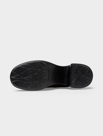Boots Lửng Cao Gót KUMOO DARA Lugsole Nâu