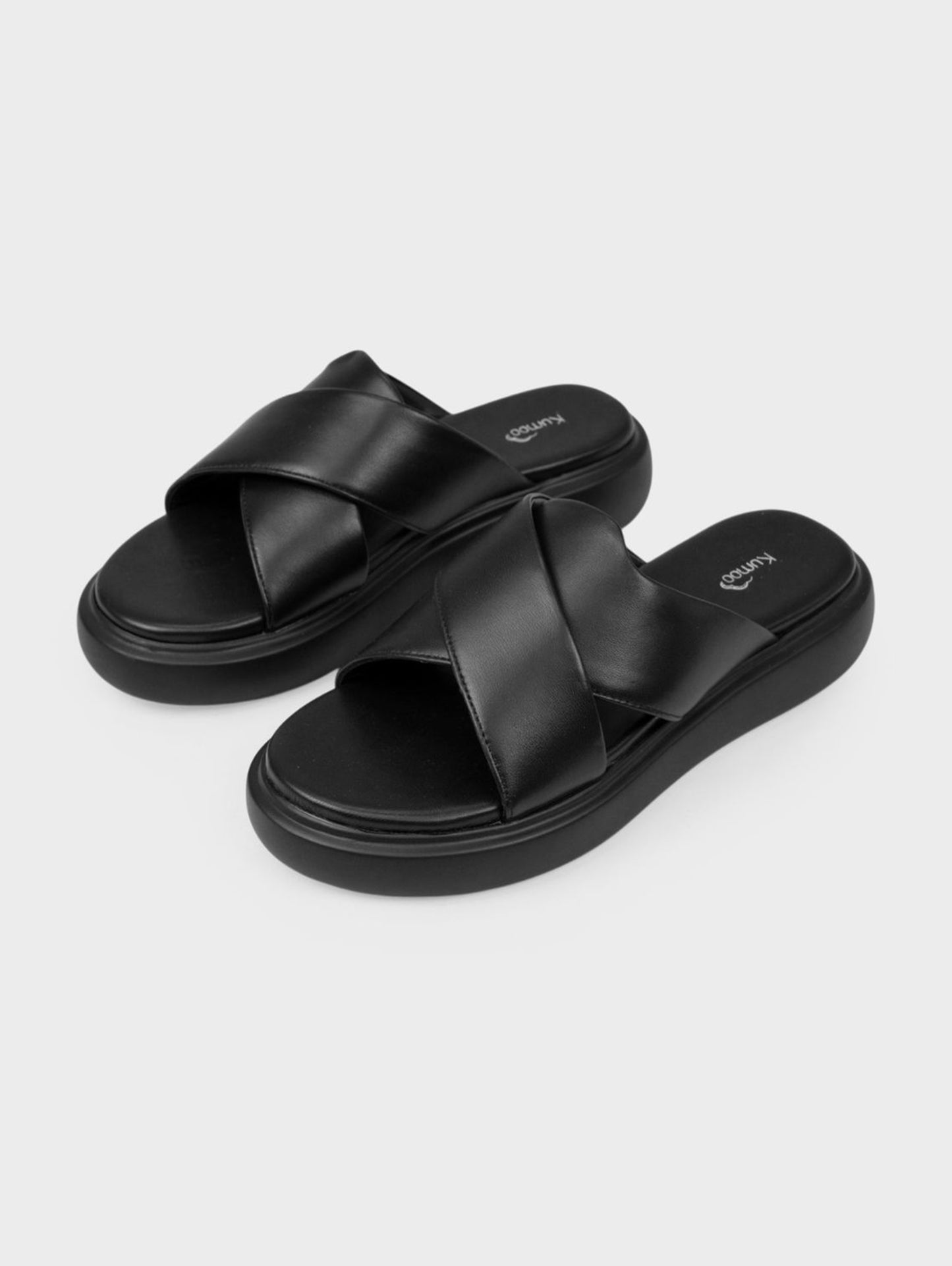 Sandals Kumoo Cross strap Đen