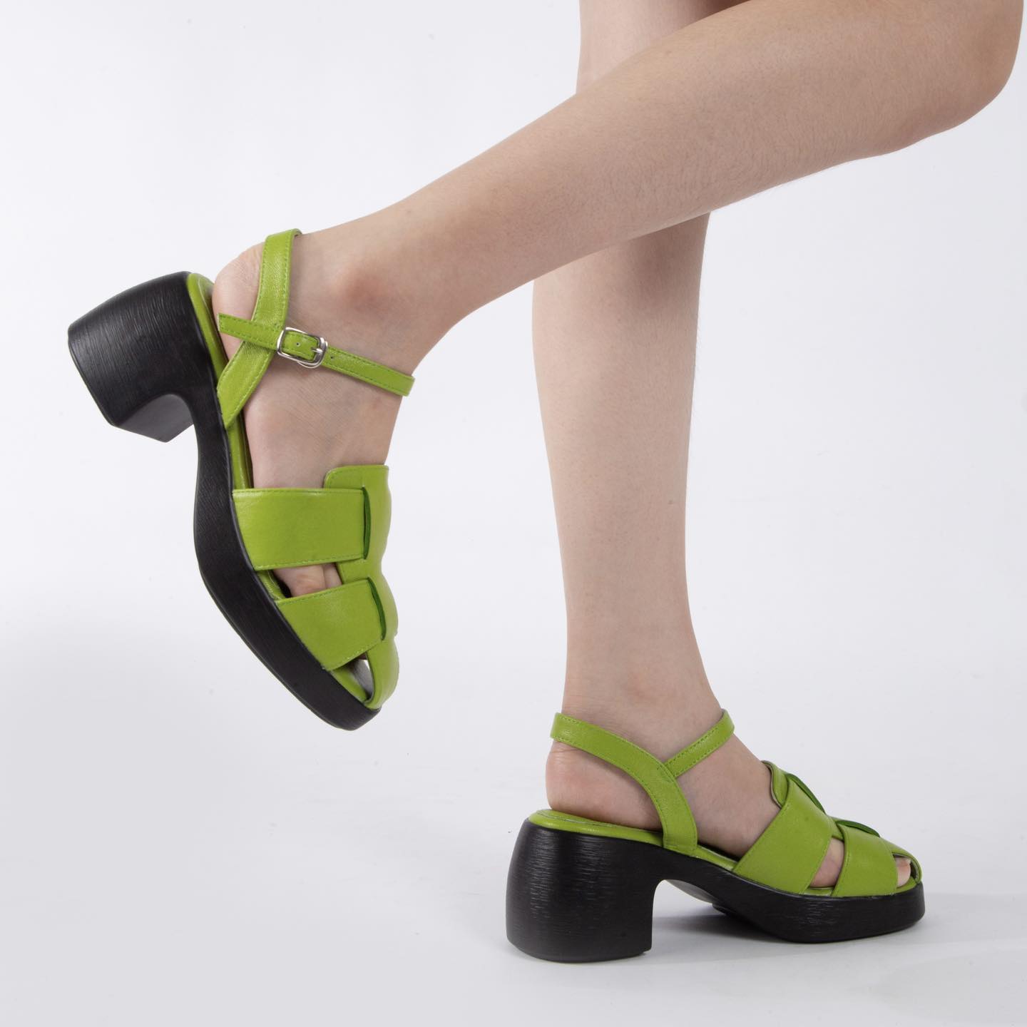 Sandal Cao Gót KUMOO Anisa Fisherman Sandal (Matcha) SDCG-KUMO-010-D