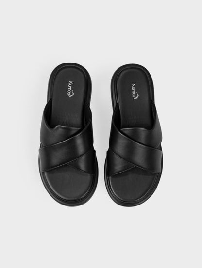 Sandals Kumoo Cross strap Đen