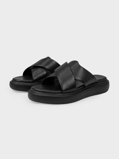 Sandals Kumoo Cross strap Đen