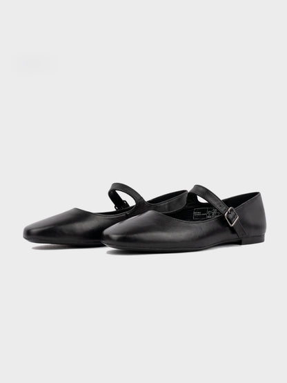 Giày Búp Bê Kumoo Flona Mary Jane Ballet Đen