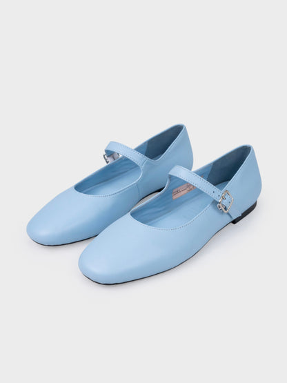 Giày Búp Bê Kumoo Flona Mary Jane Ballet Xanh da trời