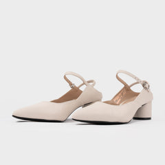 Giày Cao Gót Kumoo Jennie Heels (Kem) Mã GCG-KUMO-017-C