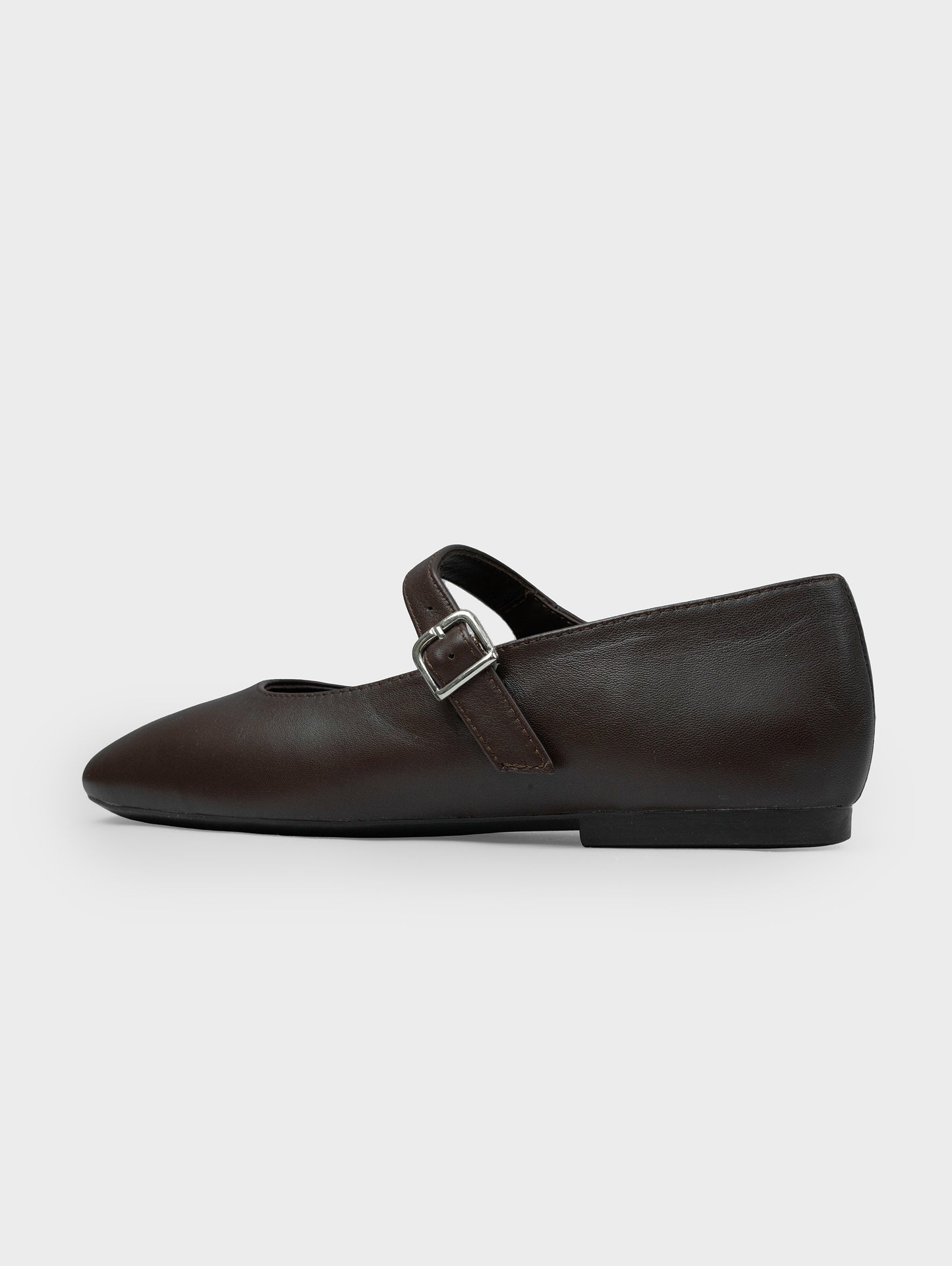 Giày Búp Bê Kumoo Flona Mary Jane Ballet Nâu