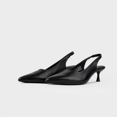 Giày Cao Gót KUMO - Slingback (đen) Mã 006-A