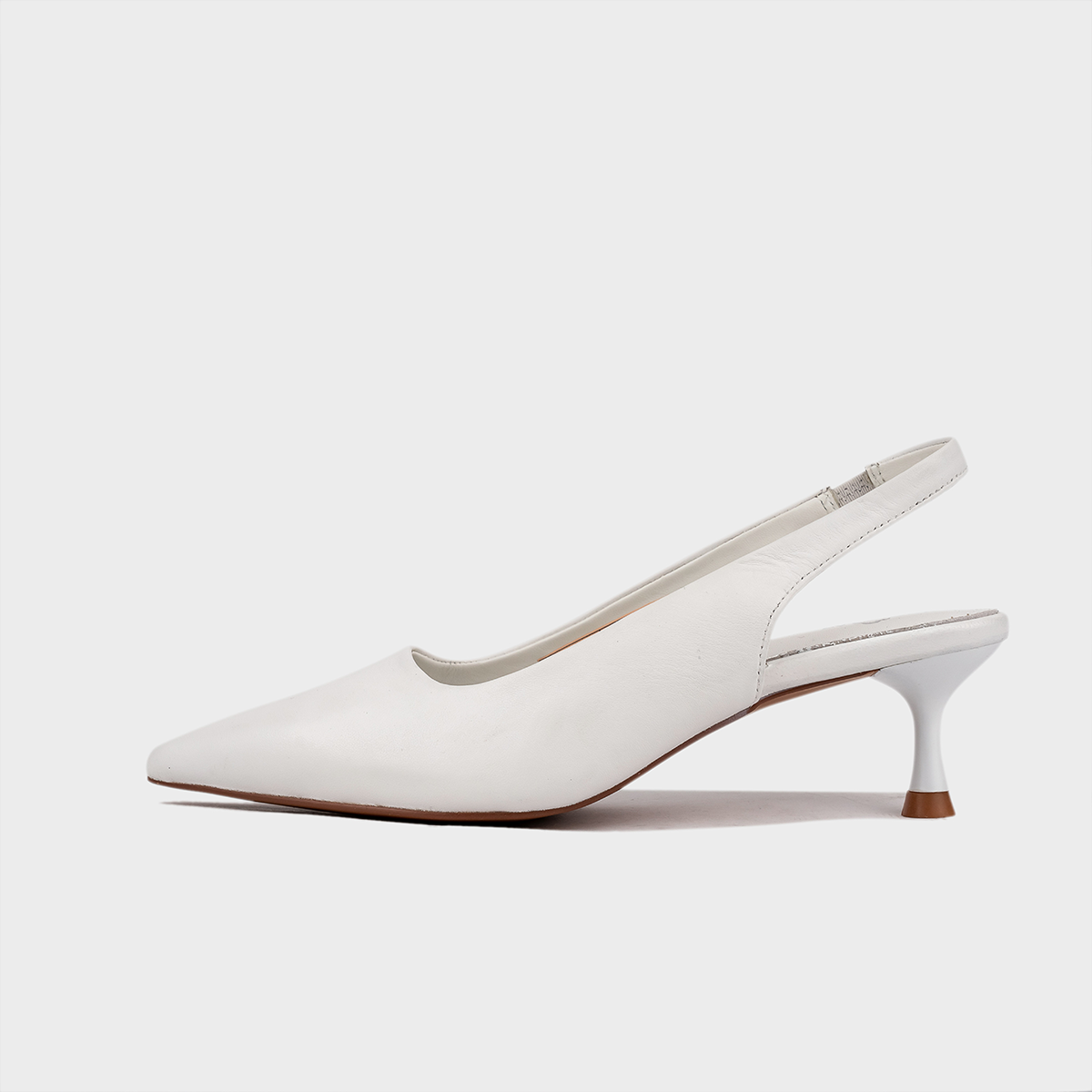 Giày Cao Gót KUMO - Slingback (trắng) Mã GCG-KUMO-006-C