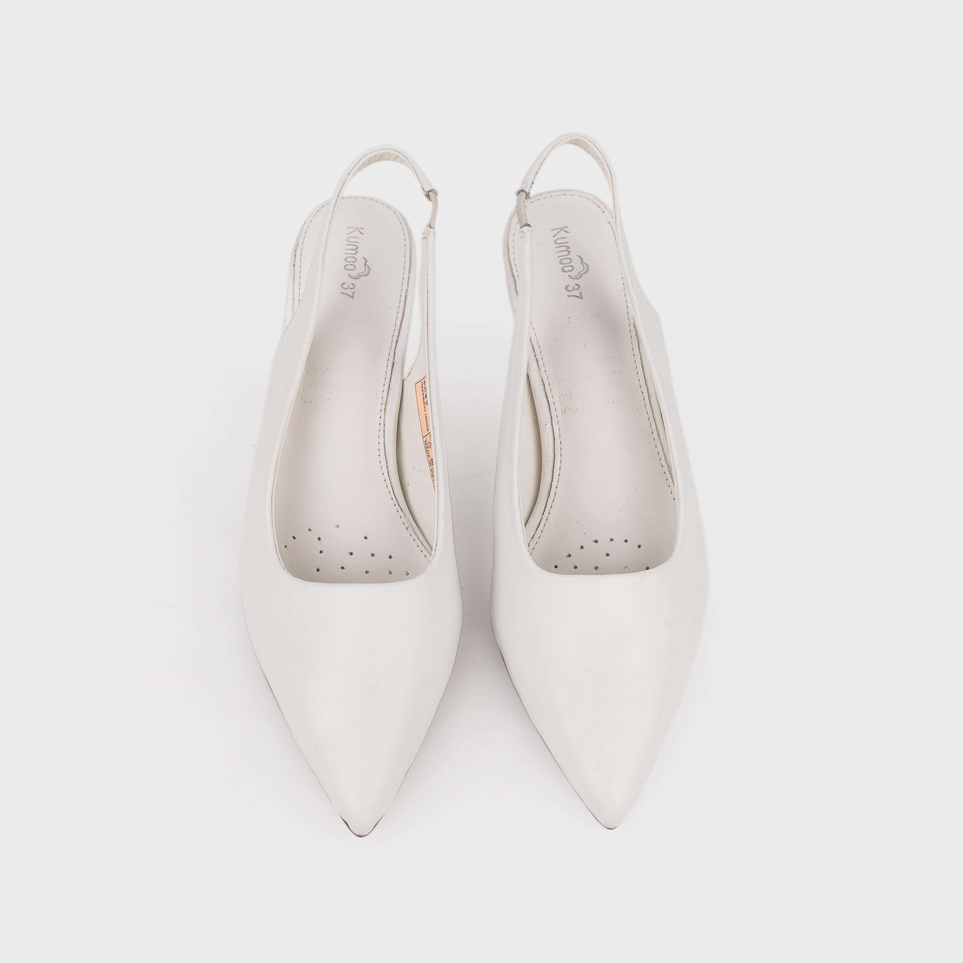 Giày Cao Gót KUMO - Slingback (trắng) Mã GCG-KUMO-006-C