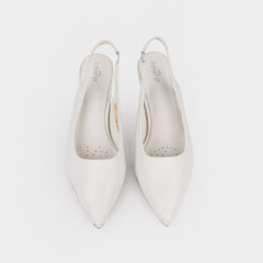 Giày Cao Gót KUMO - Slingback (trắng) Mã GCG-KUMO-006-C