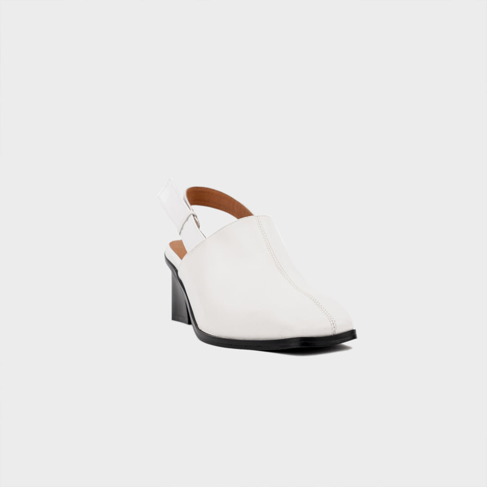 Giày Cao Gót - Laure Retro Heels (White) Mã GCG-KUMO-008