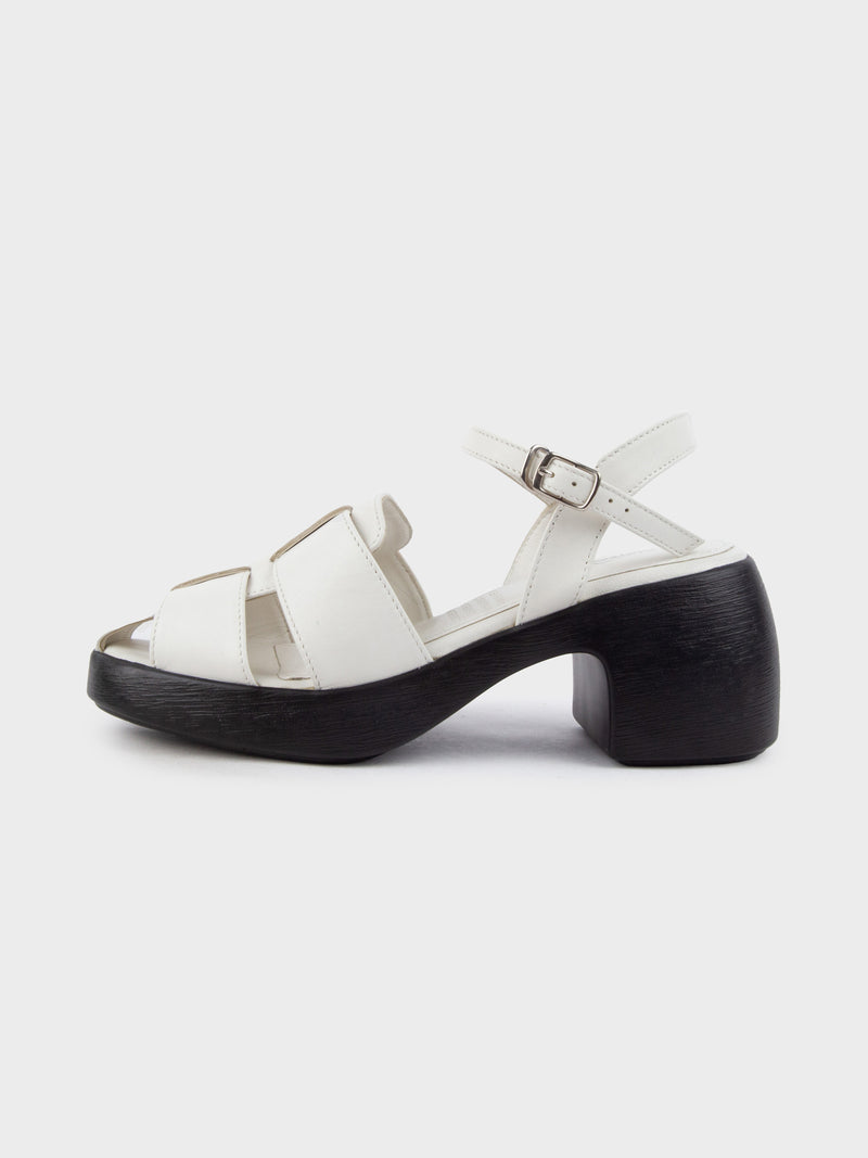 Sandal Cao Gót KUMOO ANISA Fisherman Sandal Trắng