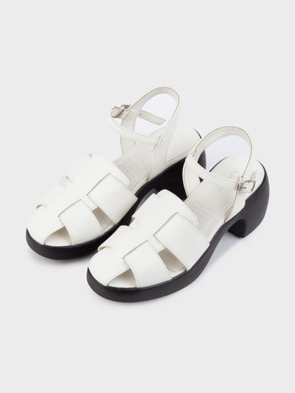 Sandal Cao Gót KUMOO ANISA Fisherman Sandal Trắng