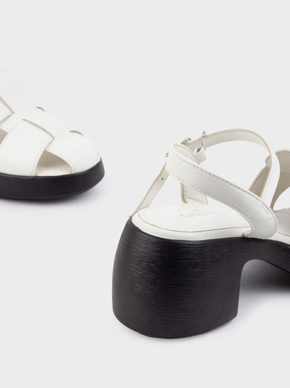 Sandal Cao Gót KUMOO ANISA Fisherman Sandal Trắng