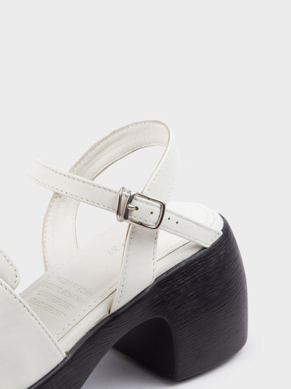 Sandal Cao Gót KUMOO ANISA Fisherman Sandal Trắng