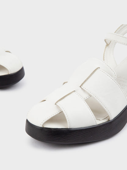 Sandal Cao Gót KUMOO ANISA Fisherman Sandal Trắng