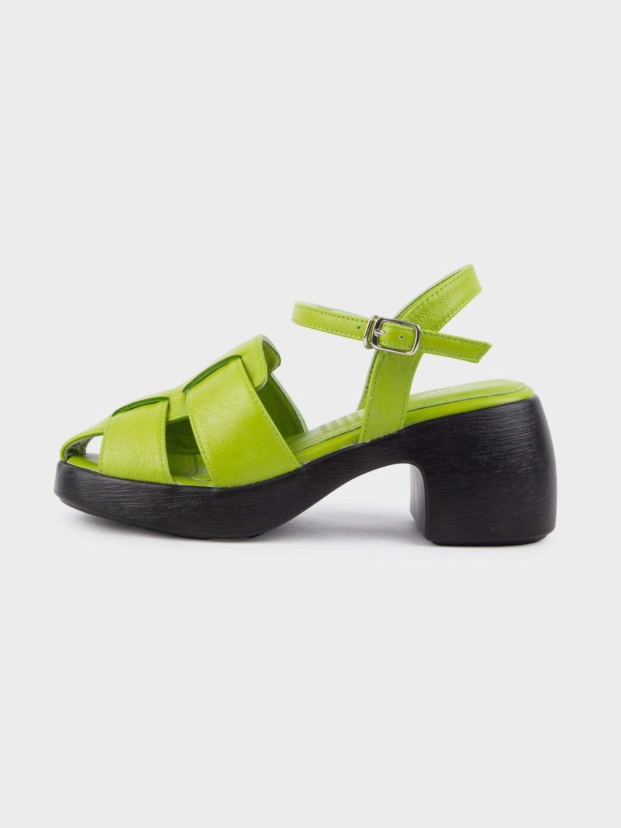 Sandal Cao Gót KUMOO ANISA Fisherman Sandal Xanh Matcha