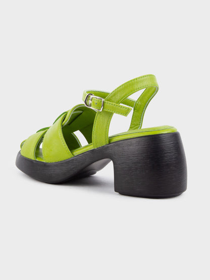 Sandal Cao Gót KUMOO ANISA Fisherman Sandal Xanh Matcha