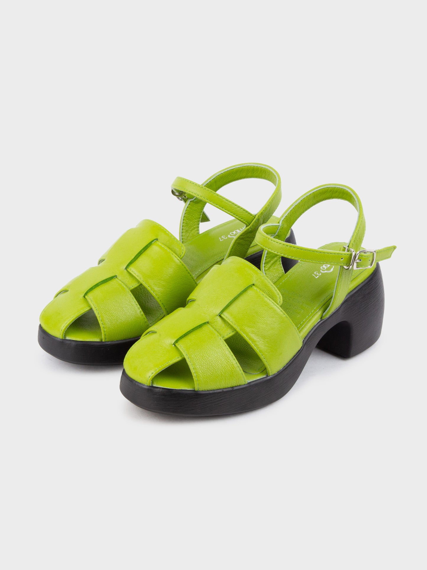 Sandal Cao Gót KUMOO ANISA Fisherman Sandal Xanh Matcha