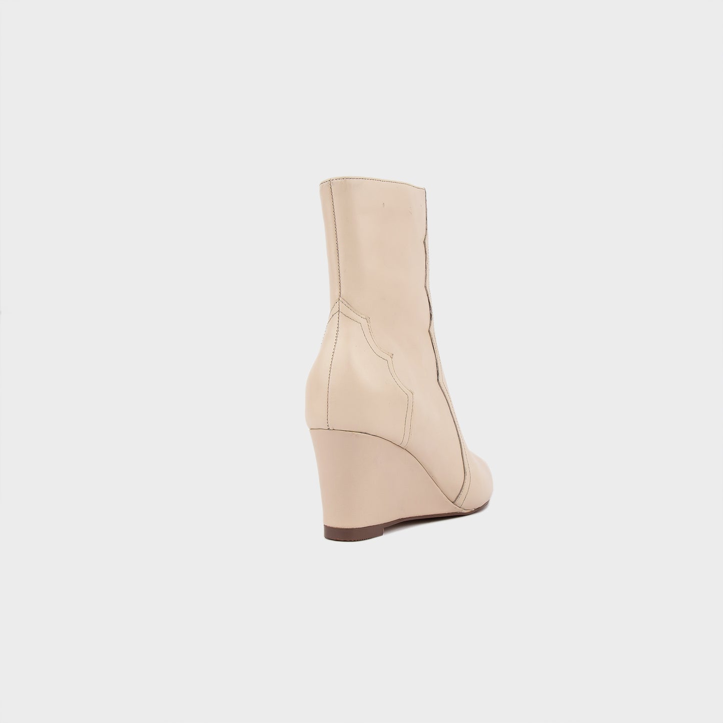 Boots lửng đế xuồng KUMOO - ALENA HEELS Nude