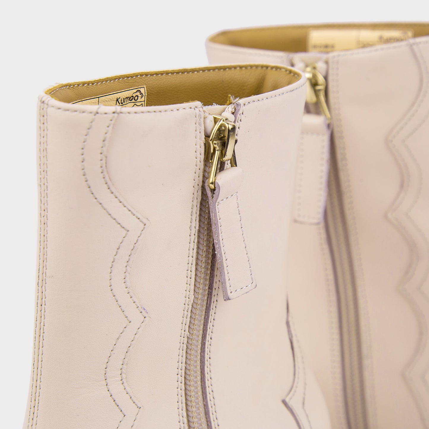 Boots lửng đế xuồng KUMOO - ALENA HEELS Nude
