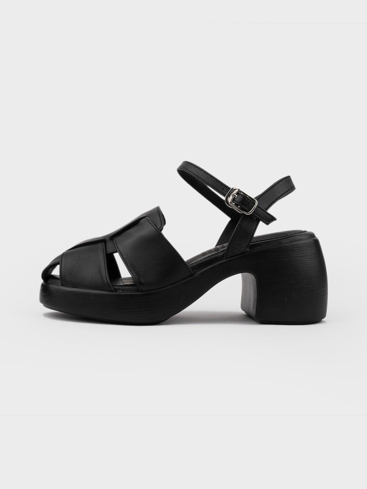 Sandal Cao Gót KUMOO ANISA Fisherman Sandal Đen