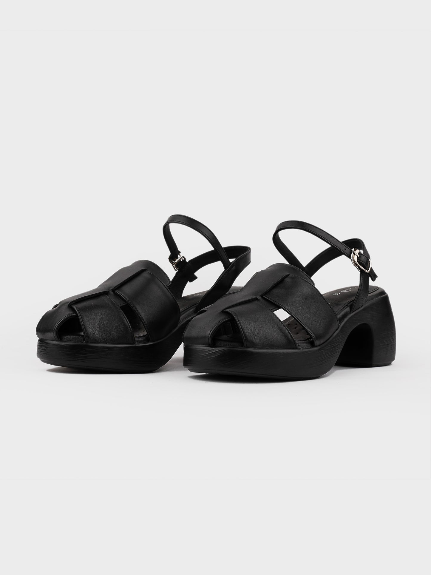 Sandal Cao Gót KUMOO ANISA Fisherman Sandal Đen