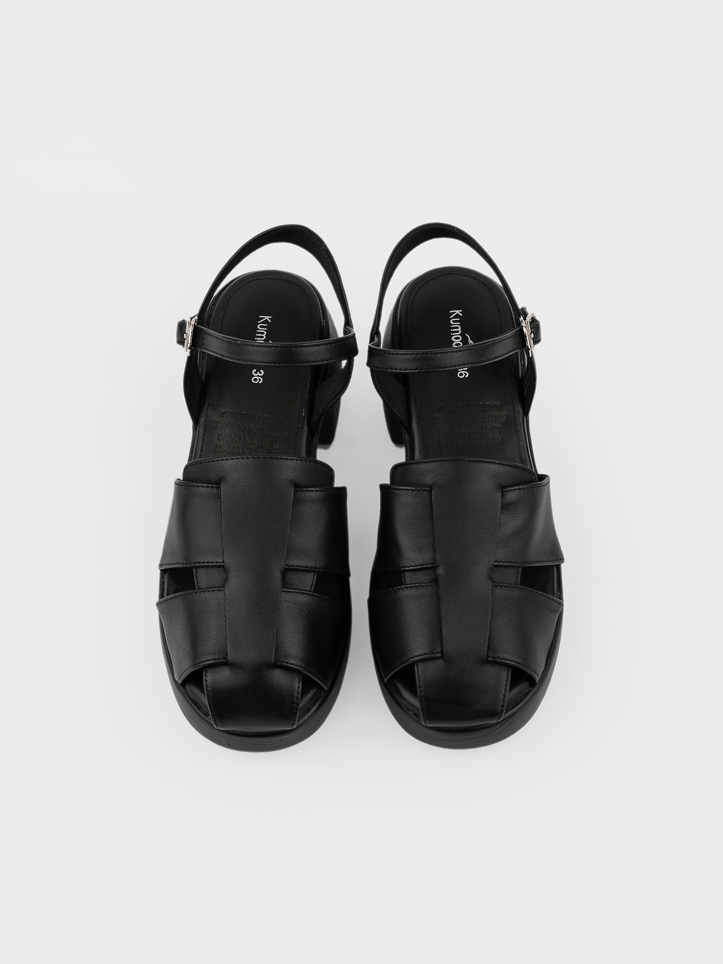 Sandal Cao Gót KUMOO ANISA Fisherman Sandal Đen