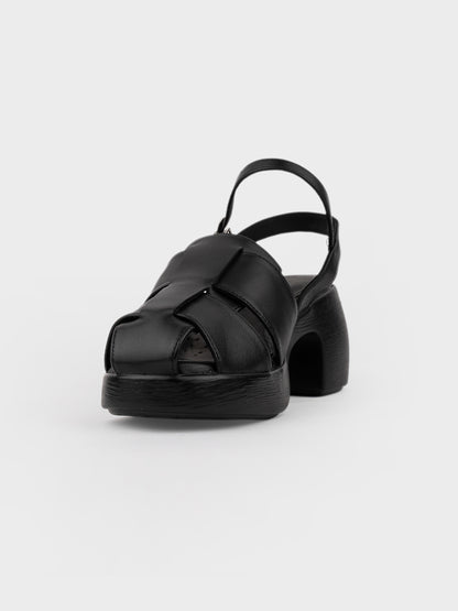 Sandal Cao Gót KUMOO ANISA Fisherman Sandal Đen