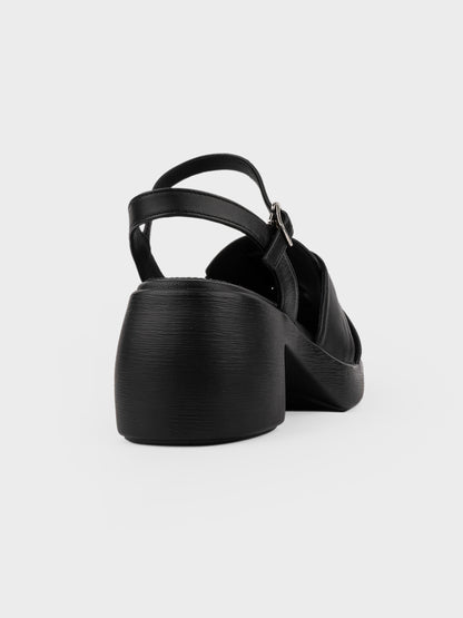Sandal Cao Gót KUMOO ANISA Fisherman Sandal Đen