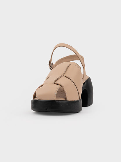 Sandal Cao Gót KUMOO ANISA Fisherman Sandal Be