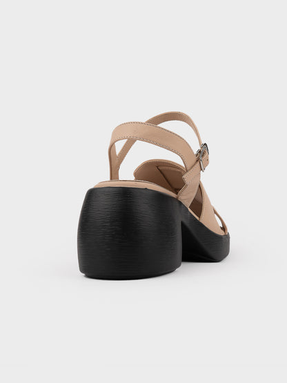 Sandal Cao Gót KUMOO ANISA Fisherman Sandal Be
