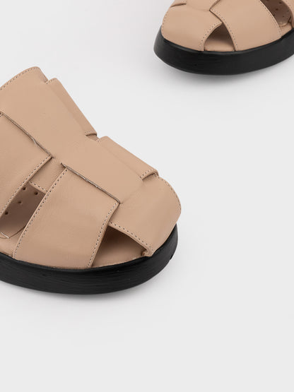 Sandal Cao Gót KUMOO ANISA Fisherman Sandal Be